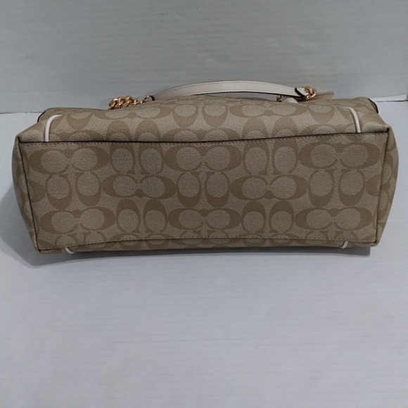 Coach Signature Canvas & Smooth Leather Ava Chain Tote *NWT* - Picture 11 of 12